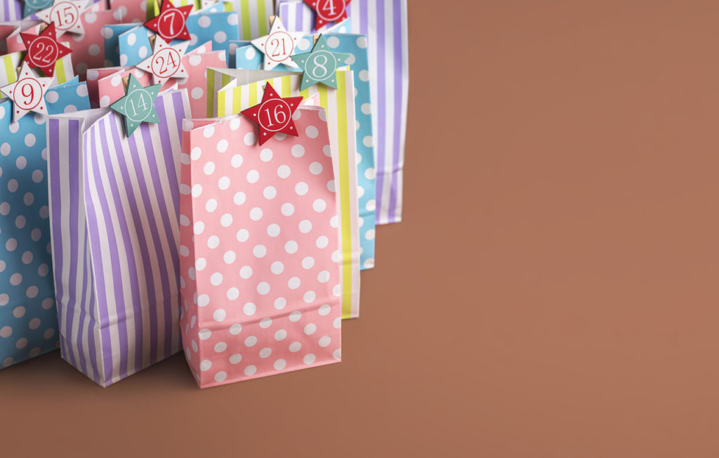 Colorful goodie bags for kid's birthday party