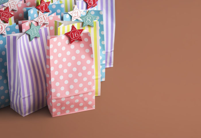 Colorful goodie bags for kid's birthday party
