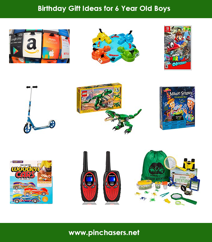 gift suggestions for 6 year old boy